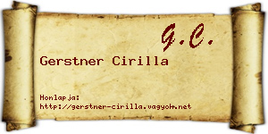 Gerstner Cirilla névjegykártya